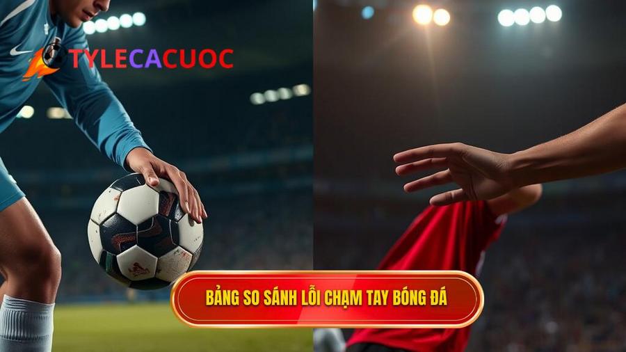 Bảng so sánh giữa chạm tay có lỗi và không lỗi