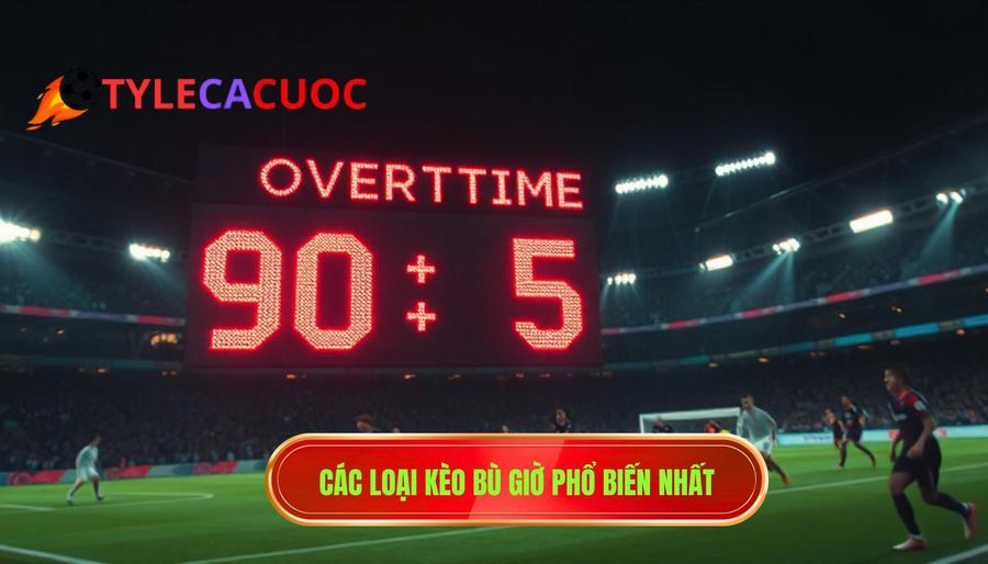 3. Các loại kèo bù giờ phổ biến nhất